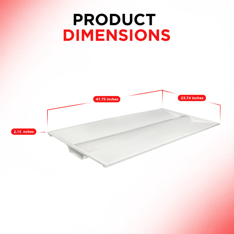 Troffer 2x4 Version 3 - Watt & Color Selectable (30/40/50/60/70W) - 5CCT(35K/40K/50K/57K/65K) - ETL Certified - 2 Pack