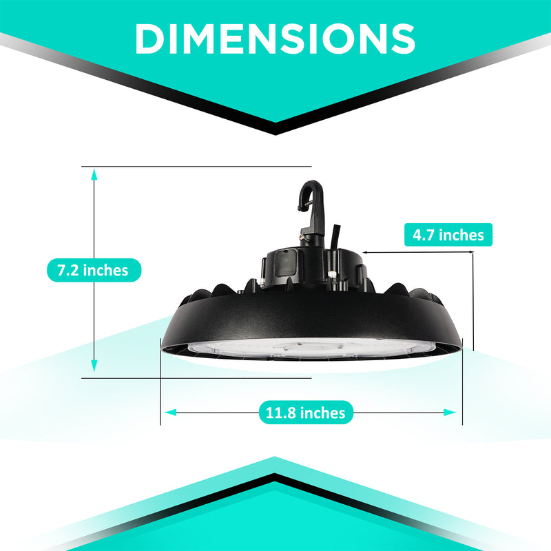 LED UFO High Bay Watt Changeable 200W/150W/100W - 28000 lumens - 5700K - Motion Sensor- IP65 Rated