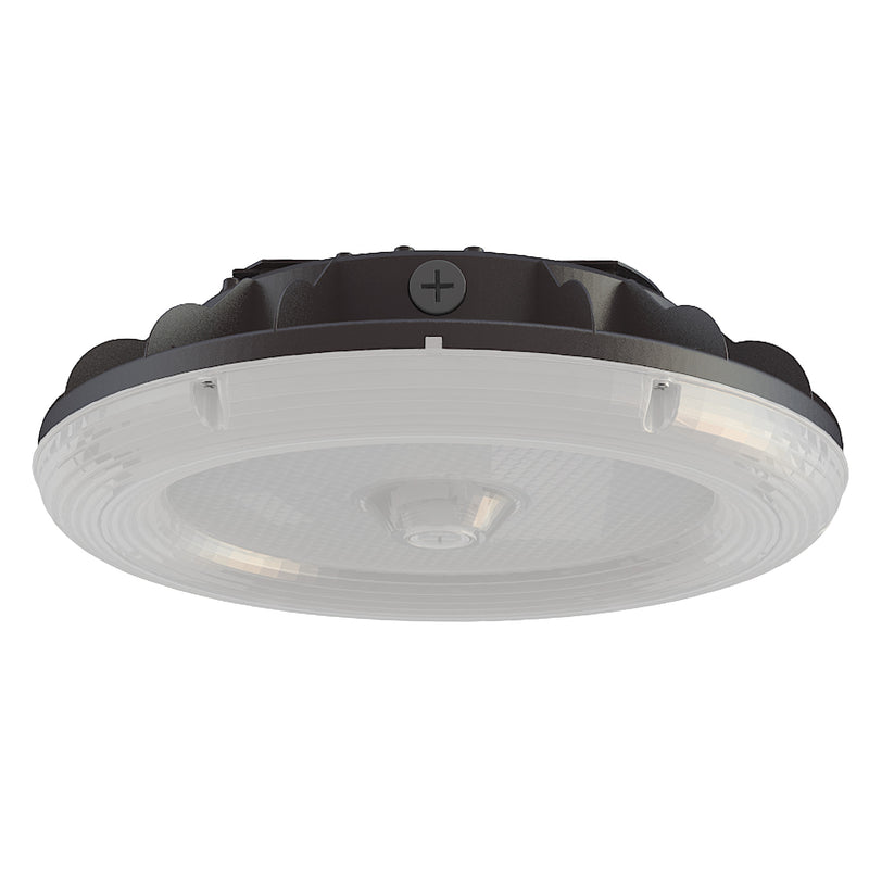 Round LED Parking Garage Canopy Light - Selectable Wattage & 3CCT - 100W/75W/50W/30W - 3000K/4000K/5000K - White & Bronze Finish