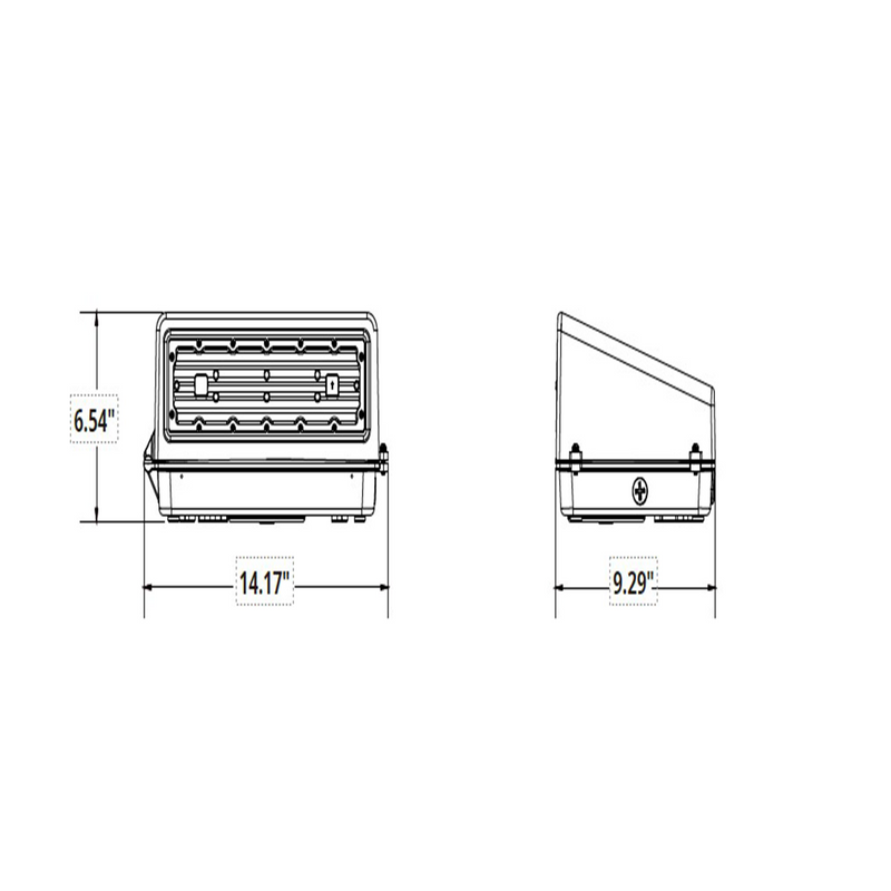 60W Full Cutoff Wall Pack - 8400 lumens - CCT - IP65 UL-Listed