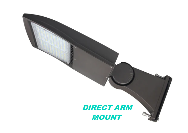 Direct Arm Mount - Shoebox Light Mounting Bracket - Bronze
