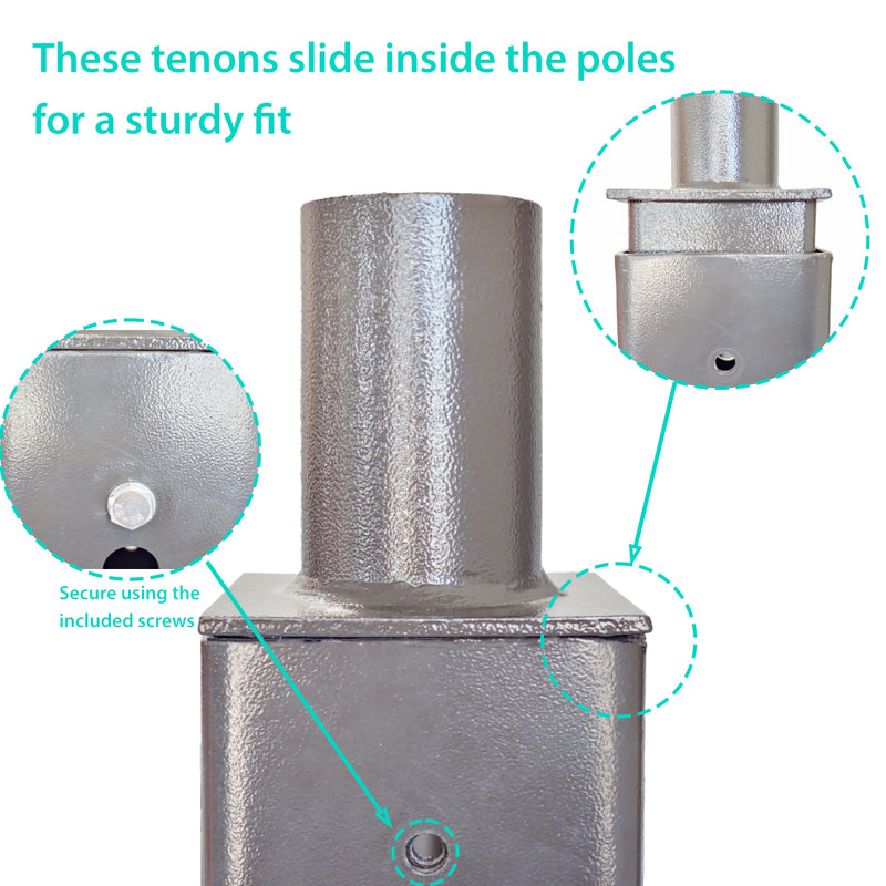 Tenon Adapter for 4 Inch Square Pole
