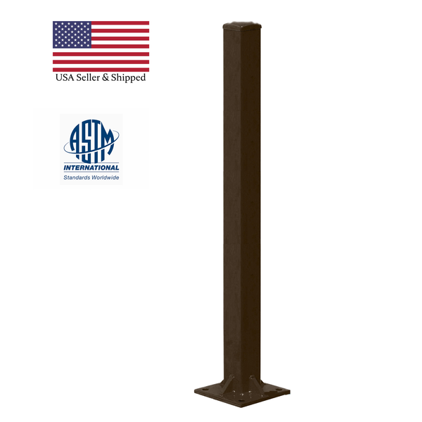 25 Foot Steel 4x4 Square Light Pole 11 Gauge - Including Shipping