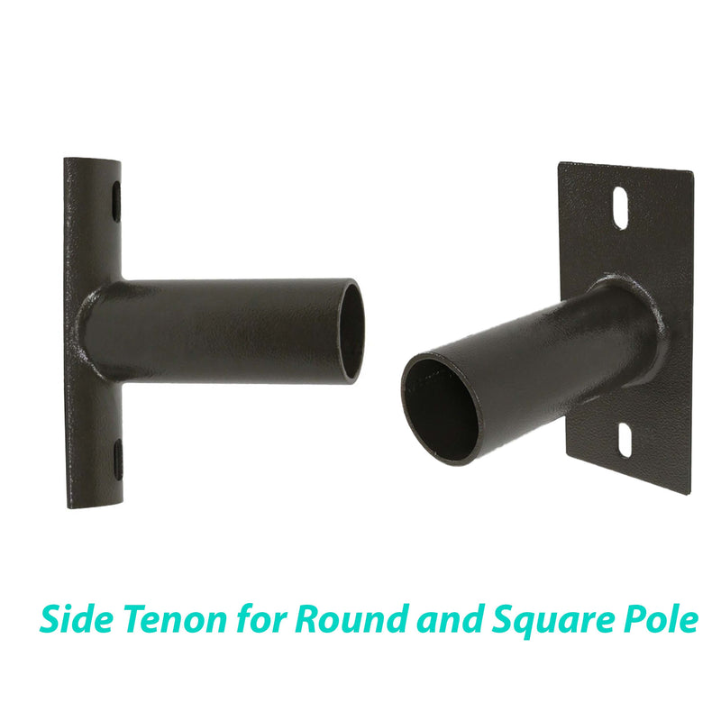 Side Tenon Wall Mount for Round Poles - Bronze