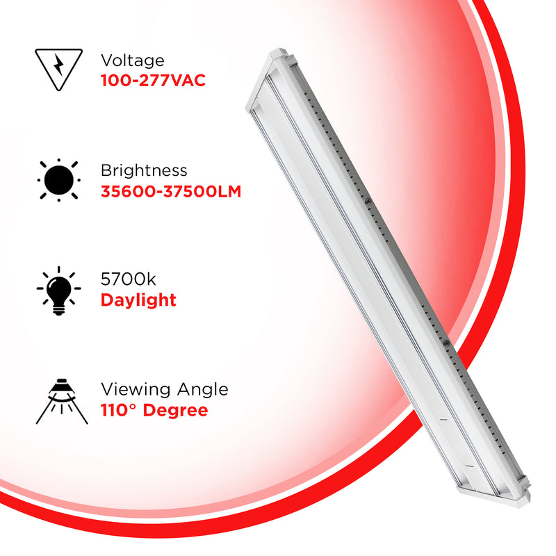 300W 4FT LED Linear High Bay - 5000K- 39900LMS UL-Listed