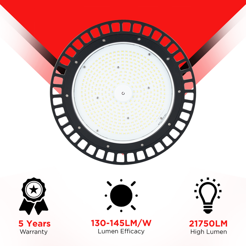240W LED UFO High Bay - 34800 lumens - IP65 Rated