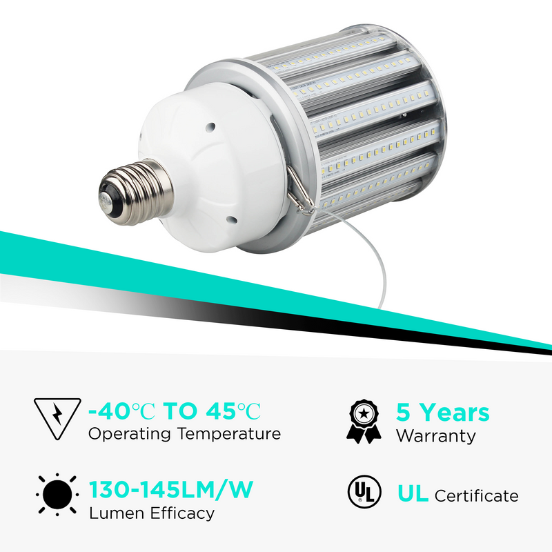 100W Corn Bulb - 14000 lms - 6000K - IP65 Rated